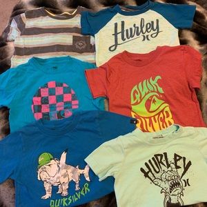 Lot of 6 adorable surfer dude Ts Quiksilver sz 4!
